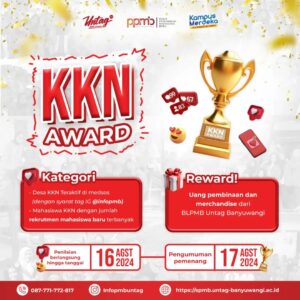 Mahasiswa UNTAG Banyuwangi, Saatnya Bersinar di KKN Award 2024!